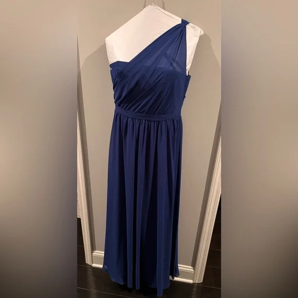 alfred angelo one shoulder bridesmaid dress Teal One Shoulder Bridesmaid Dress,Tulle Bridesmaid Dress,Long Bridesmaid Dress,BD00203, US26W / Royal Blue